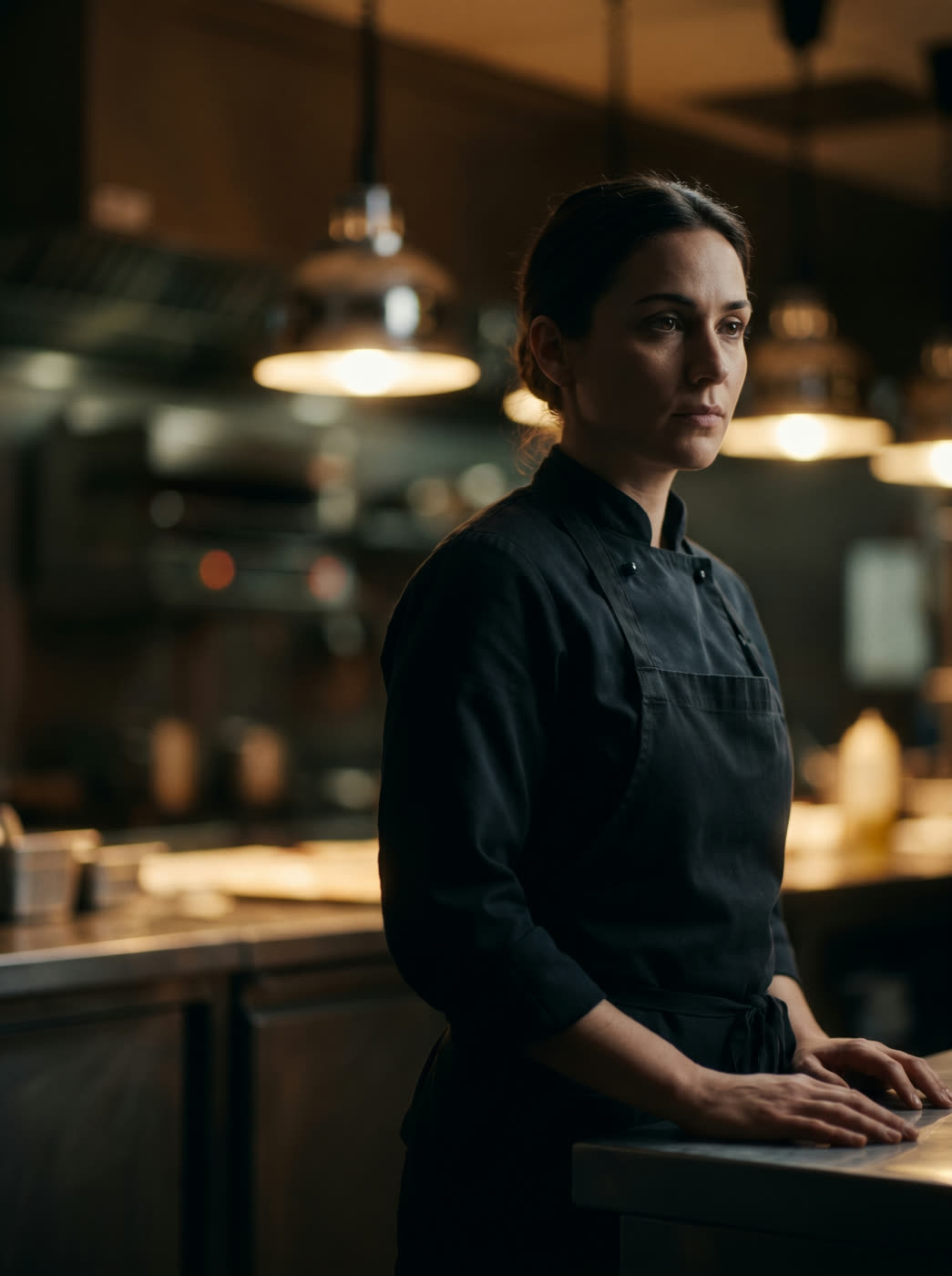 Chef portrait in low warm light